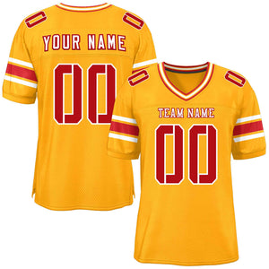 Custom Yellow Personalized Classic Authentic Football Jersey