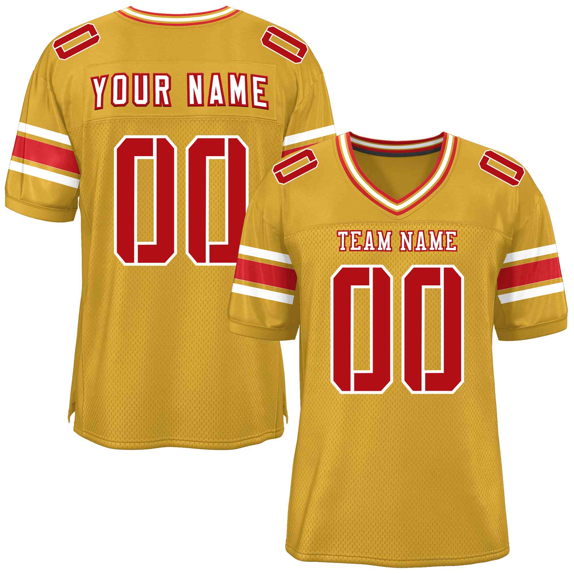 Custom Old Gold Personalized Classic Authentic Football Jersey