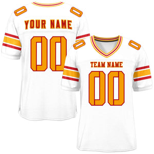 Custom White Personalized Classic Authentic Football Jersey