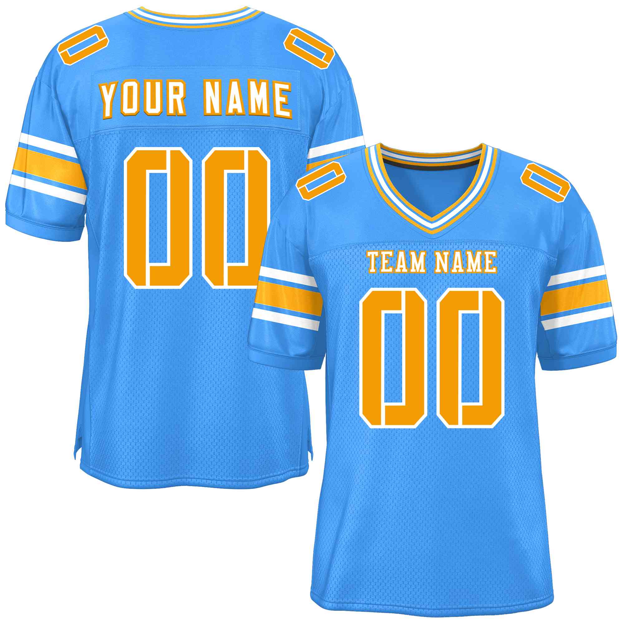 Custom Powder Blue Personalized Classic Authentic Football Jersey