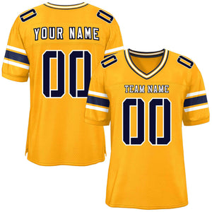 Custom Yellow Personalized Classic Authentic Football Jersey