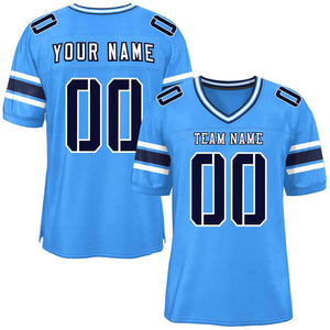 Custom Powder Blue Personalized Classic Authentic Football Jersey