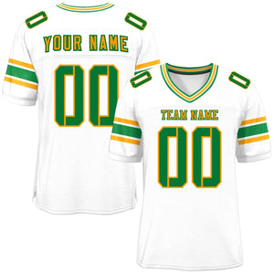 Custom White Personalized Classic Authentic Football Jersey