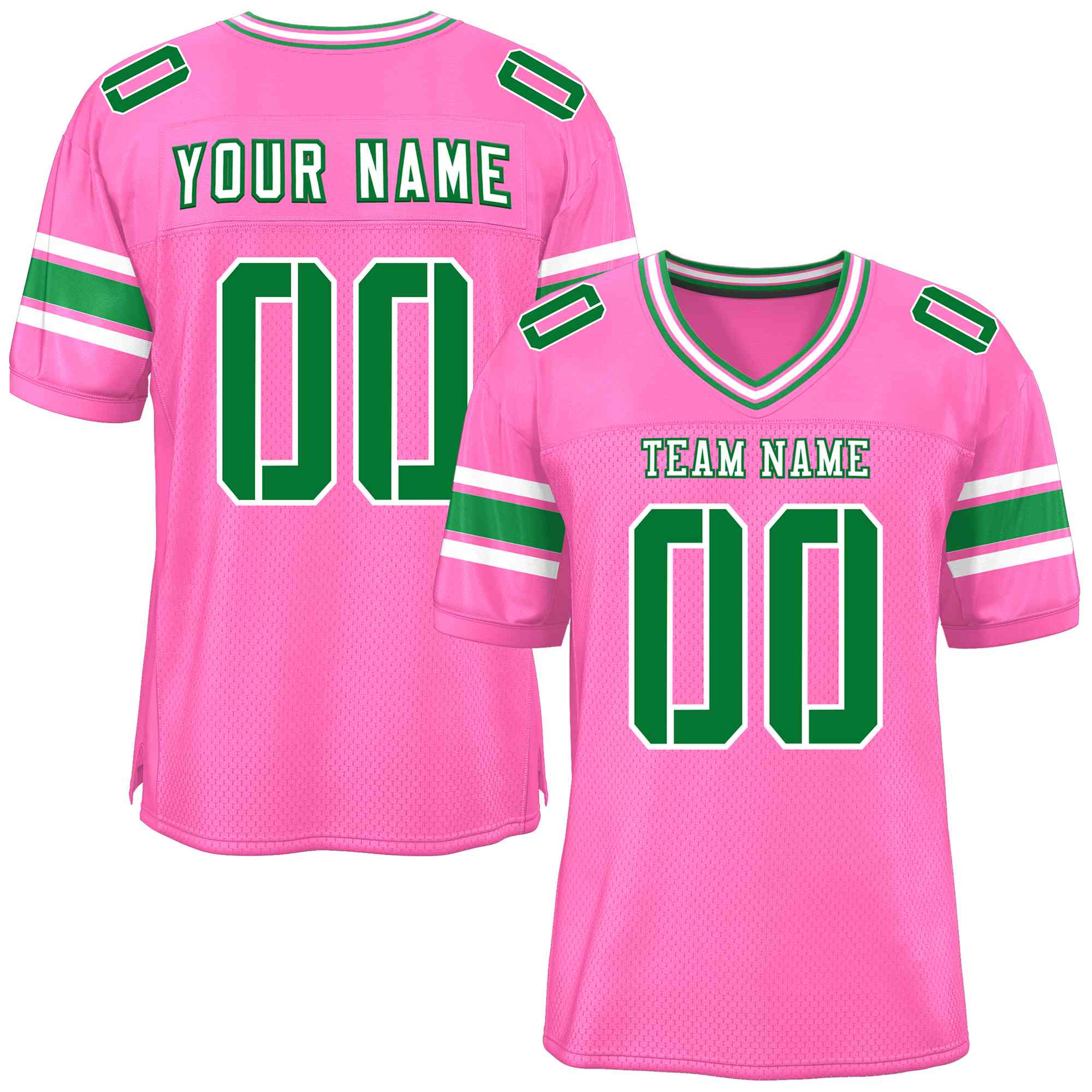 Custom Pink Personalized Classic Authentic Football Jersey