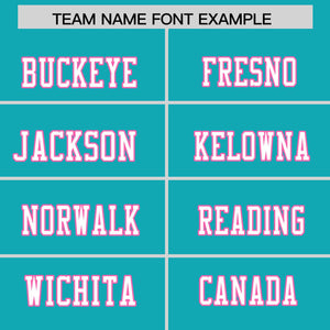 Custom Aqua Personalized Classic Authentic Football Jersey