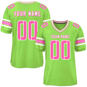 Custom Neon Green Personalized Classic Authentic Football Jersey