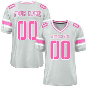 Custom Silver Personalized Classic Authentic Football Jersey