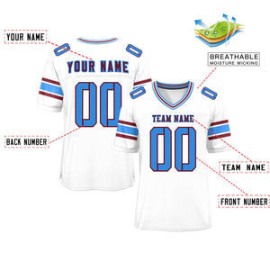 Custom White Personalized Classic Authentic Football Jersey