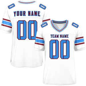 Custom White Personalized Classic Authentic Football Jersey