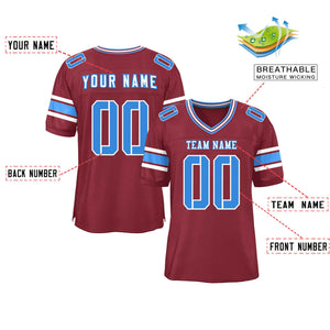 Custom Crimson Personalized Classic Authentic Football Jersey