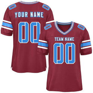 Custom Crimson Personalized Classic Authentic Football Jersey