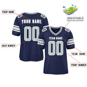 Custom Navy Personalized Classic Authentic Football Jersey