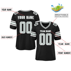 Custom Black Personalized Classic Authentic Football Jersey