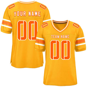 Custom Yellow Personalized Classic Authentic Football Jersey