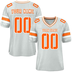 Custom Silver Personalized Classic Authentic Football Jersey