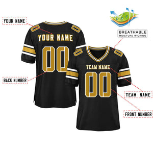 Custom Black Personalized Classic Authentic Football Jersey