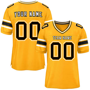 Custom Yellow Personalized Classic Authentic Football Jersey