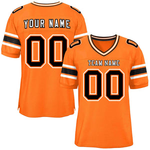 Custom Orange Personalized Classic Authentic Football Jersey