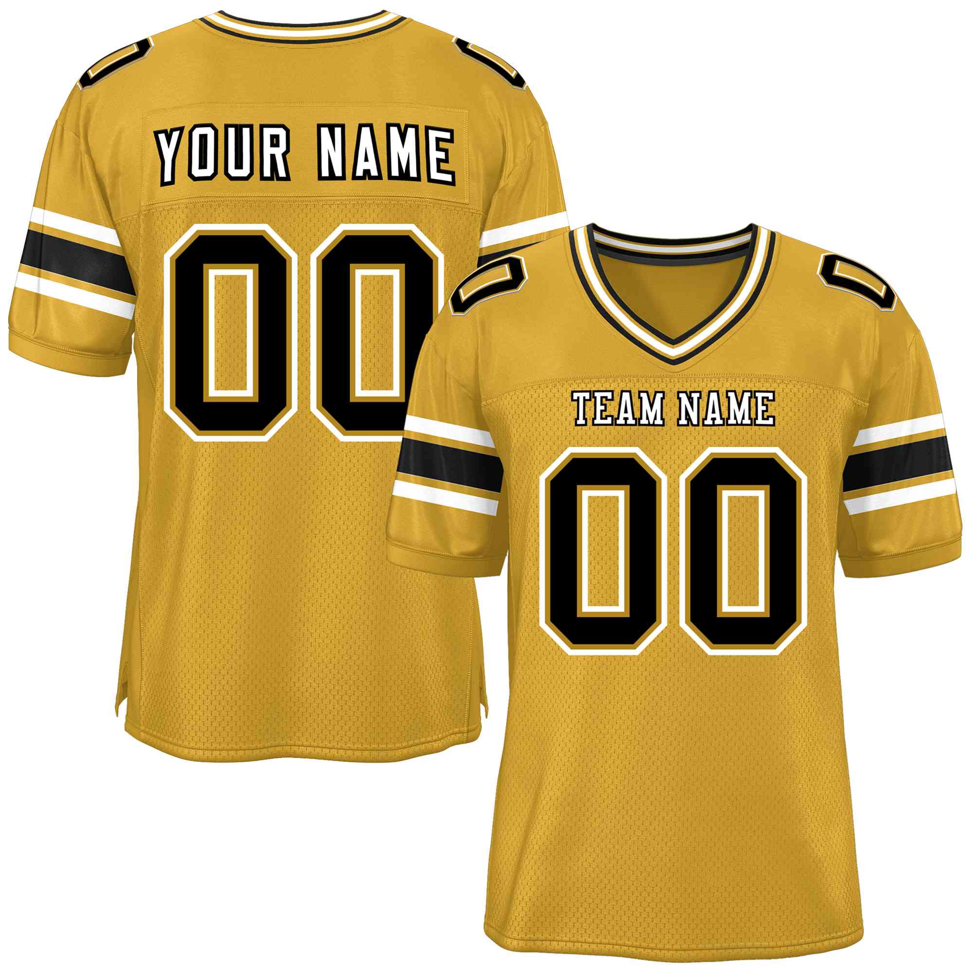 Custom Old Gold Personalized Classic Authentic Football Jersey