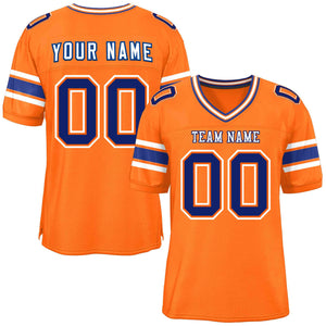 Custom Orange Personalized Classic Authentic Football Jersey