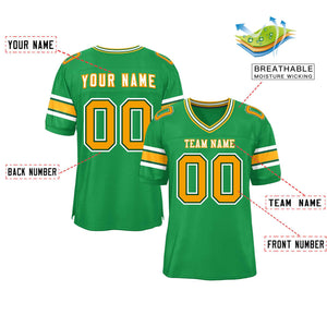 Custom Kelly Green Personalized Classic Authentic Football Jersey