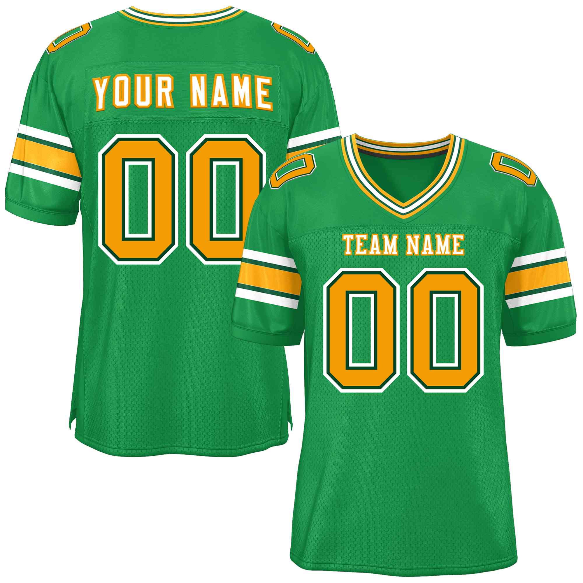 Custom Kelly Green Personalized Classic Authentic Football Jersey