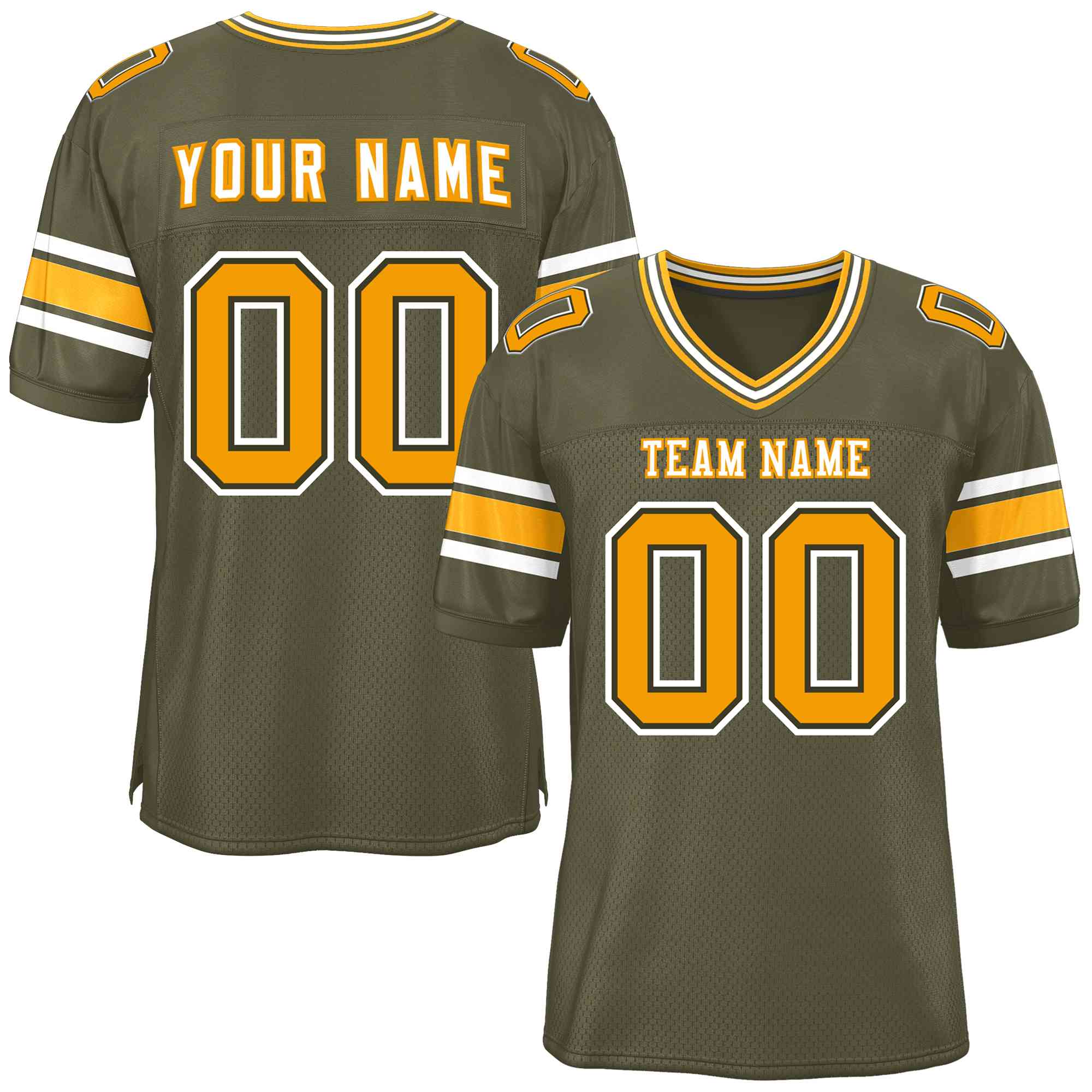 Custom Olive Personalized Classic Authentic Football Jersey