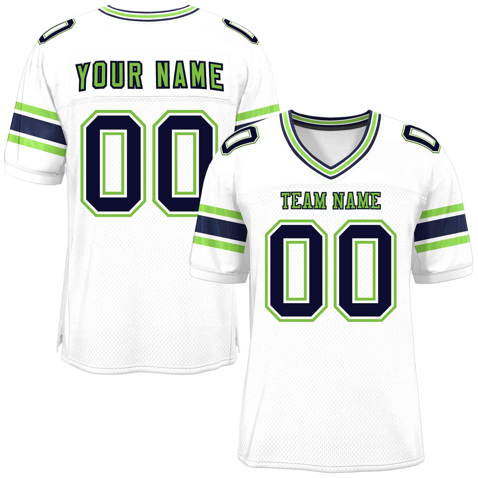 Custom White Personalized Classic Authentic Football Jersey