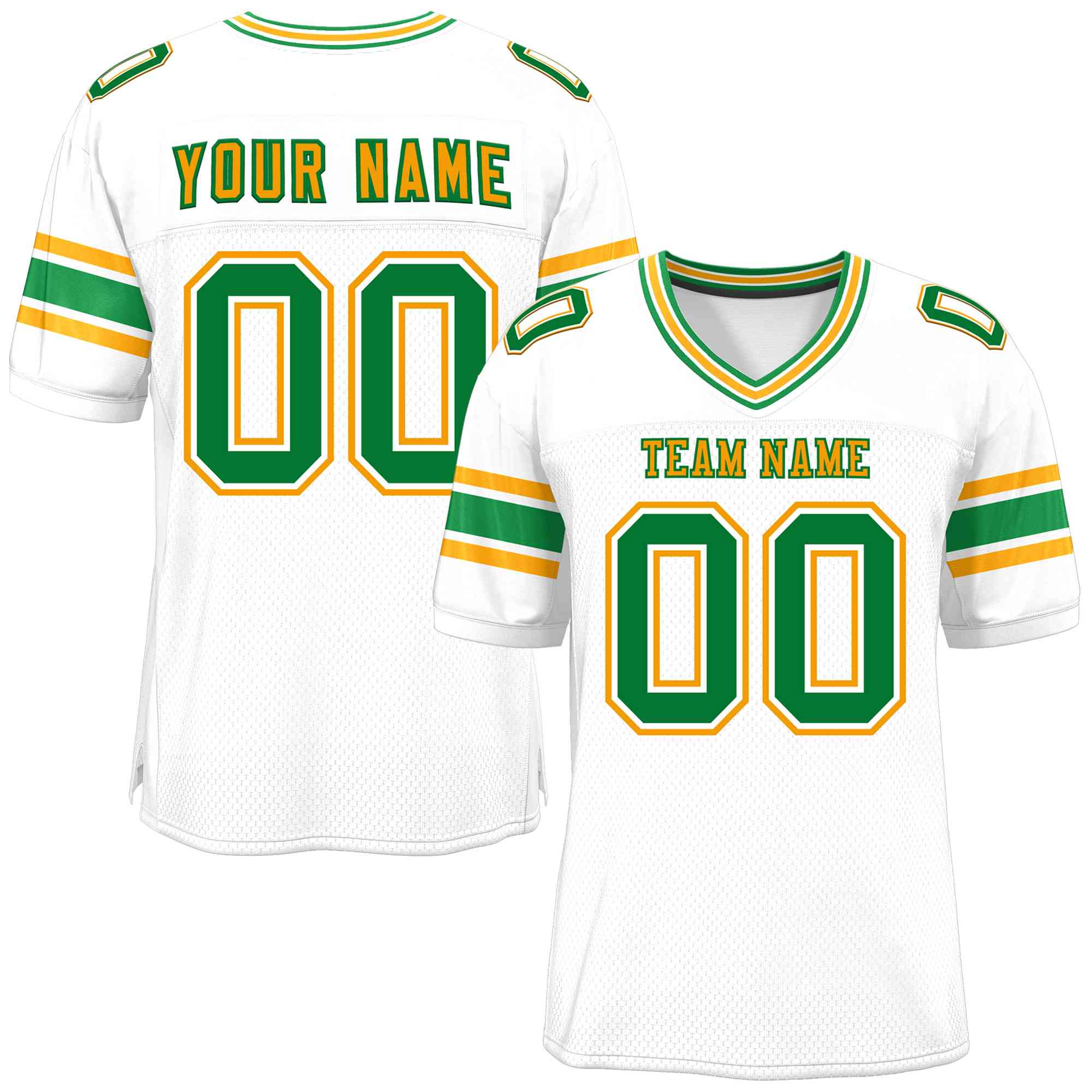 Custom White Personalized Classic Authentic Football Jersey