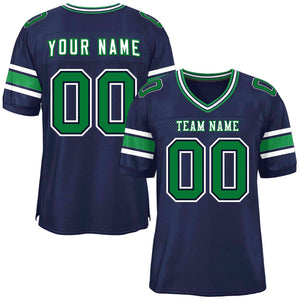 Custom Navy Personalized Classic Authentic Football Jersey