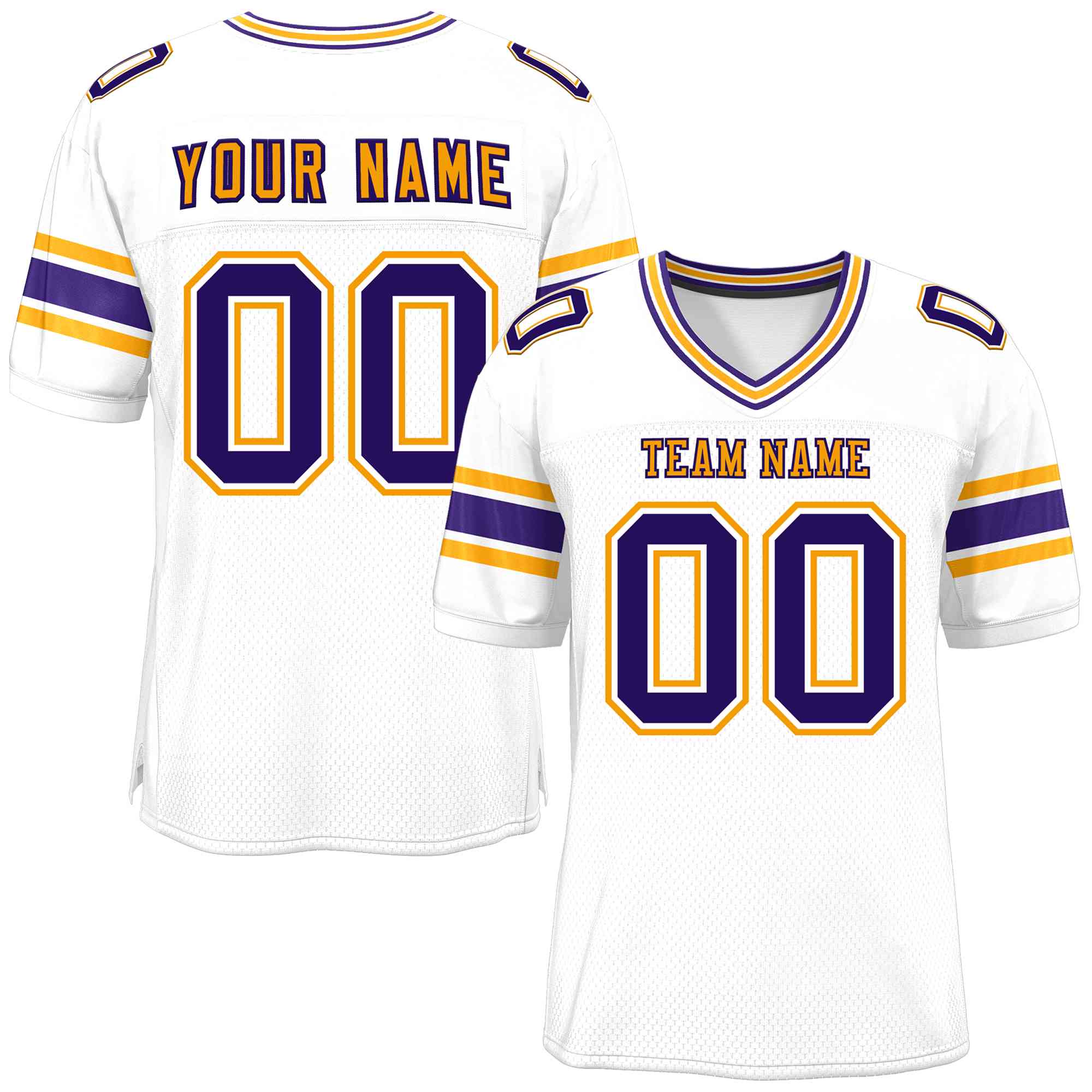 Custom White Personalized Classic Authentic Football Jersey