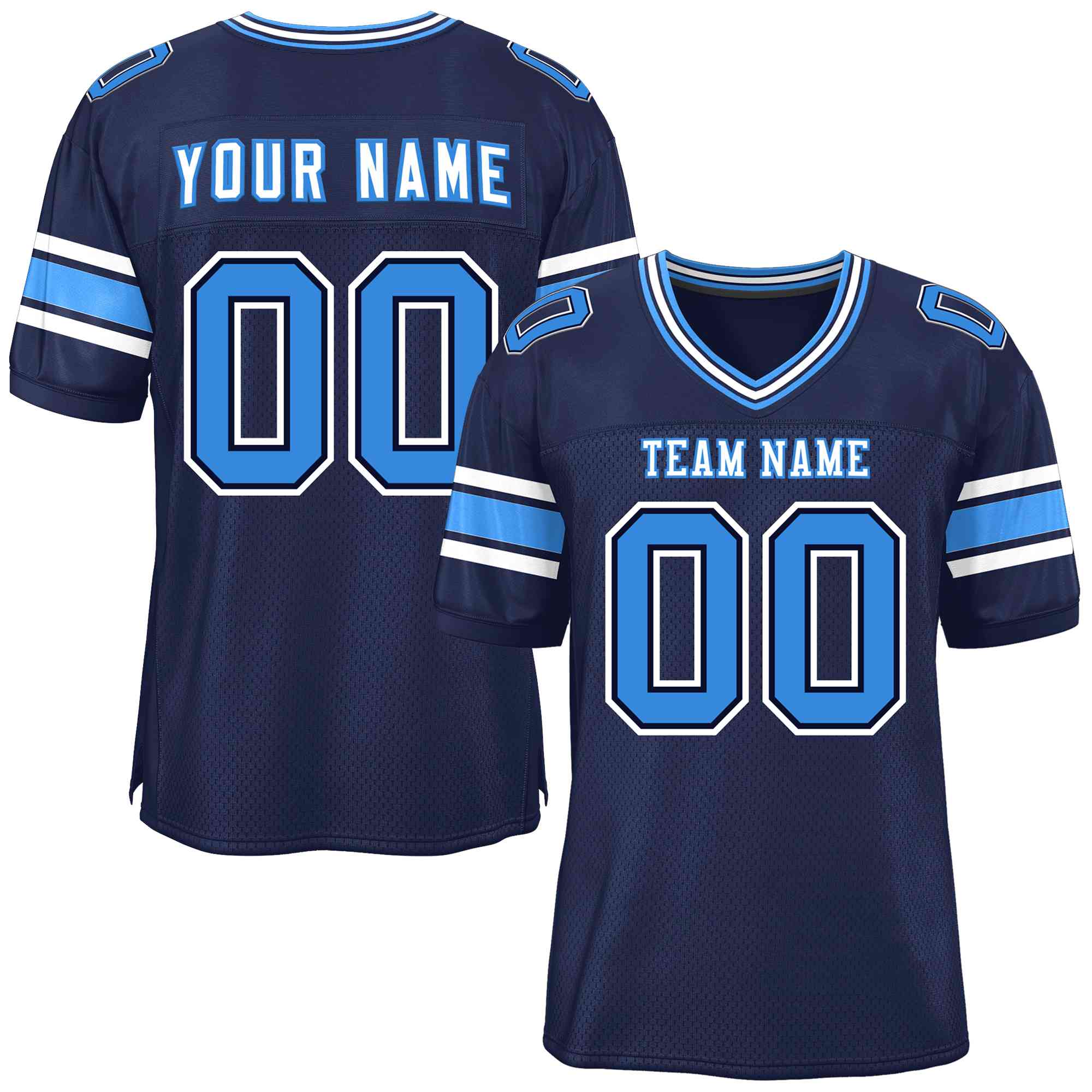 Custom Navy Personalized Classic Authentic Football Jersey