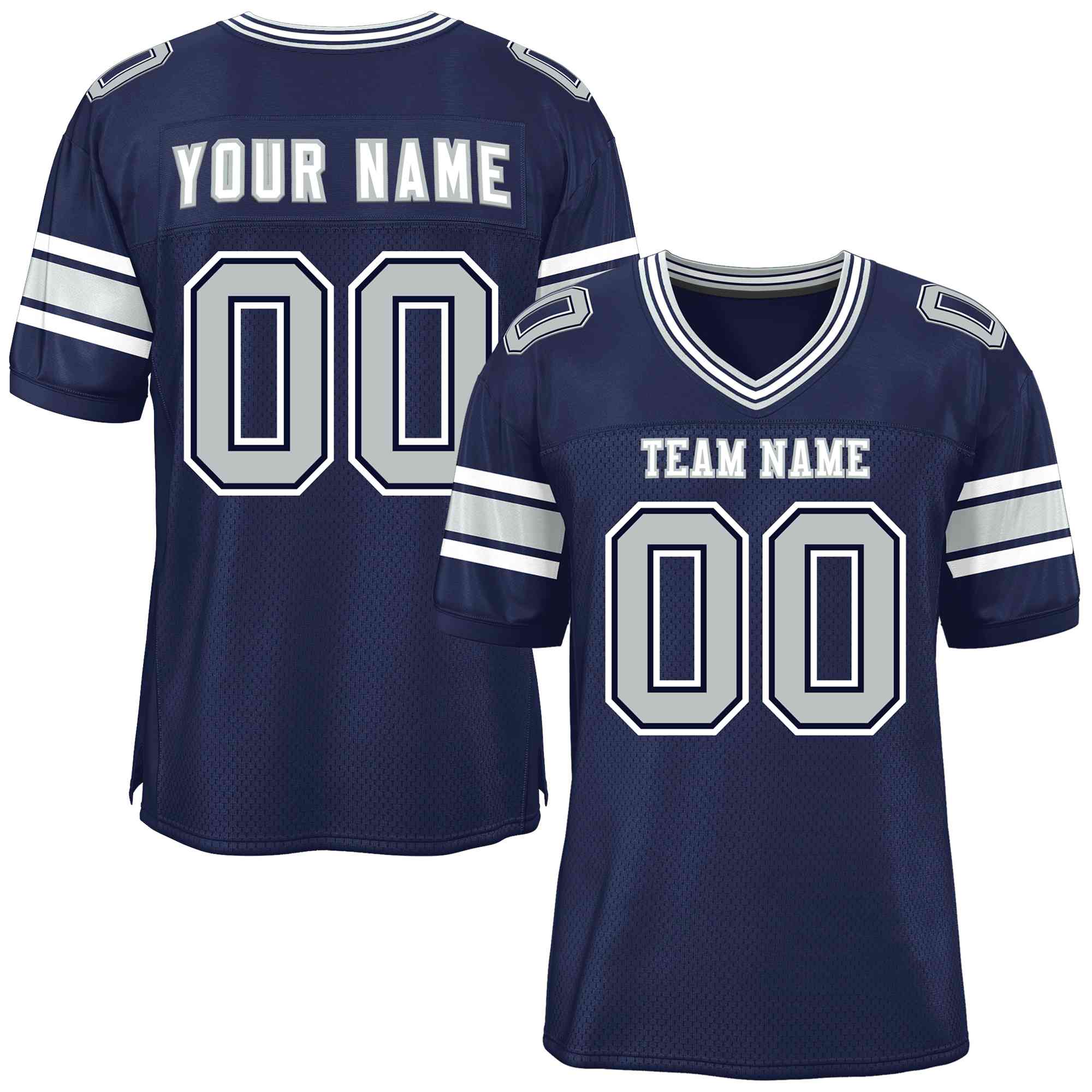 Custom Navy Personalized Classic Authentic Football Jersey