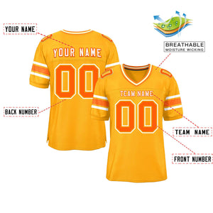 Custom Yellow Personalized Classic Authentic Football Jersey