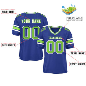 Custom Royal Personalized Classic Authentic Football Jersey