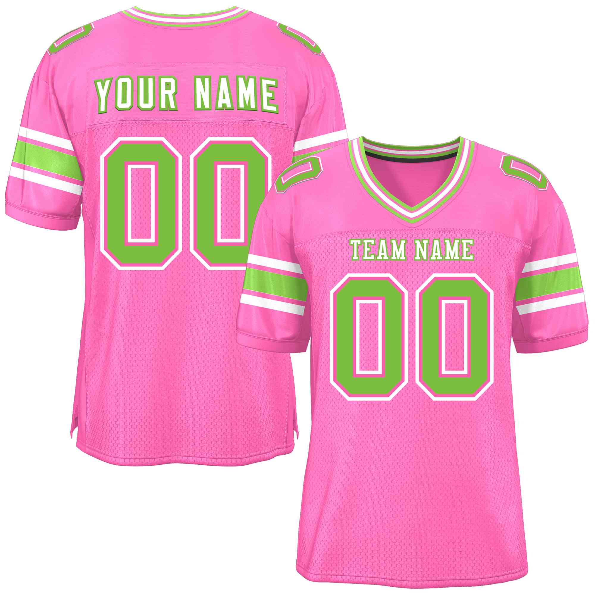 Custom Pink Personalized Classic Authentic Football Jersey