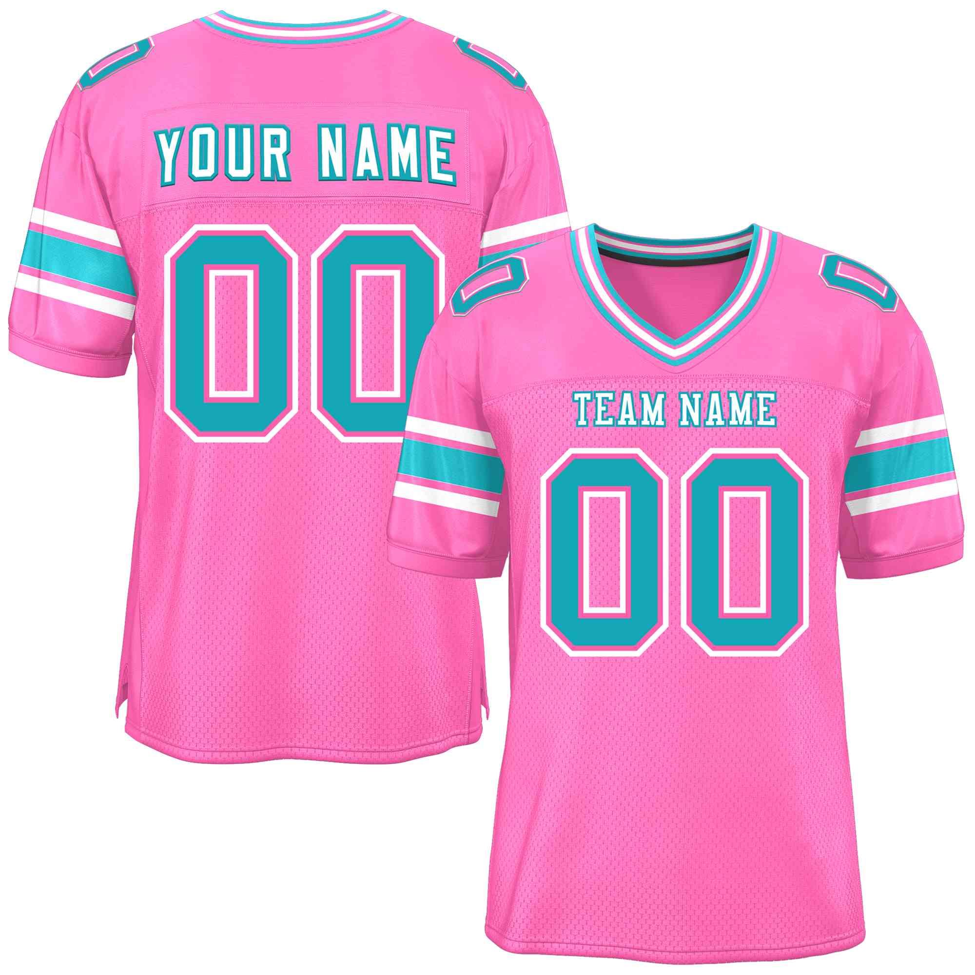 Custom Pink Personalized Classic Authentic Football Jersey