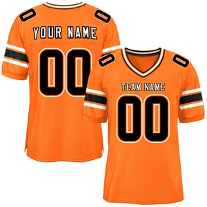 Custom Orange Personalized Classic Authentic Football Jersey