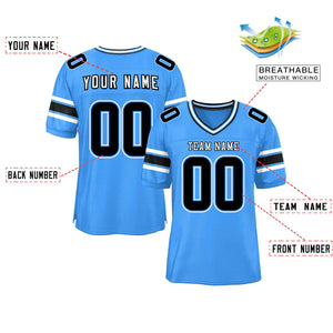 Custom Powder Blue Personalized Classic Authentic Football Jersey