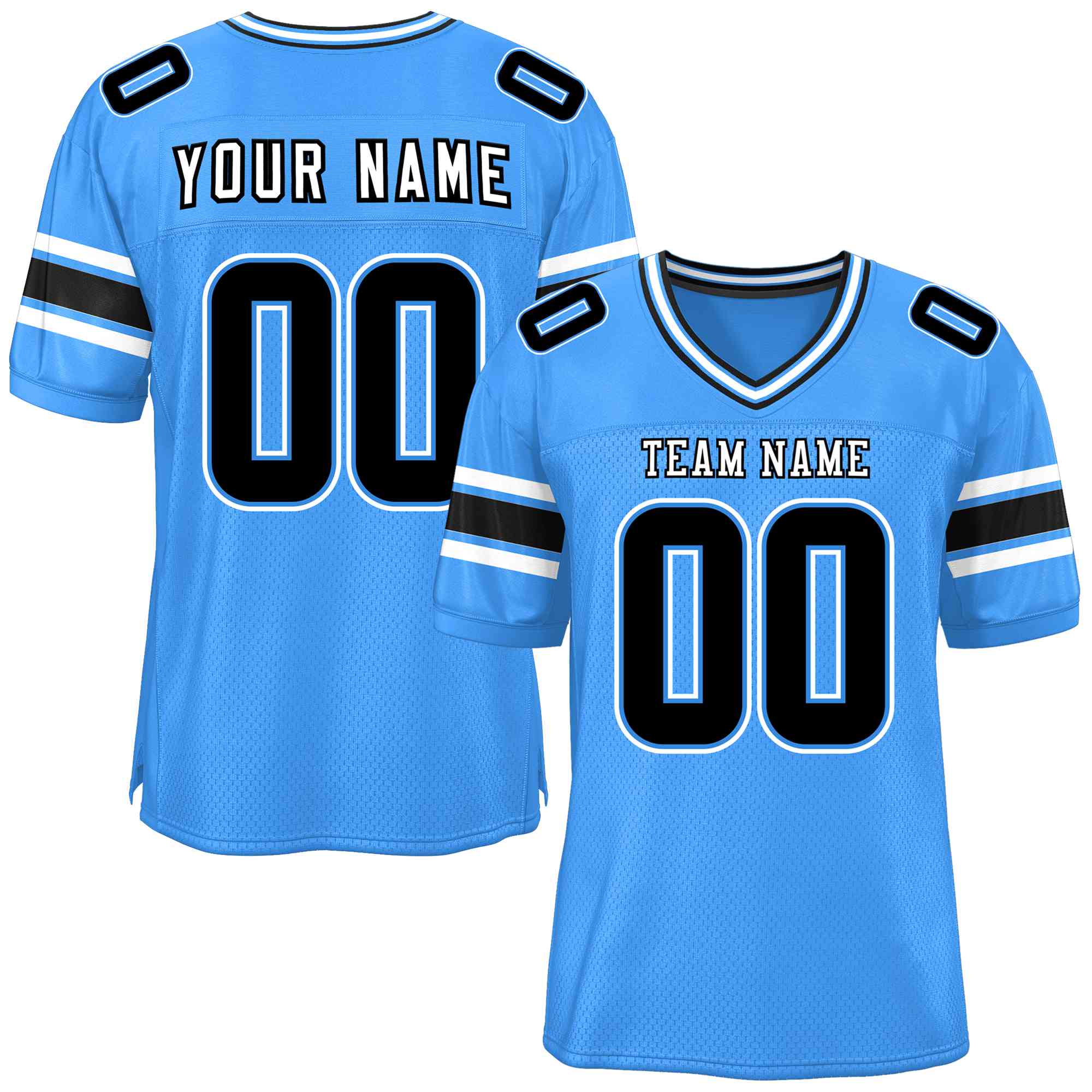 Custom Powder Blue Personalized Classic Authentic Football Jersey