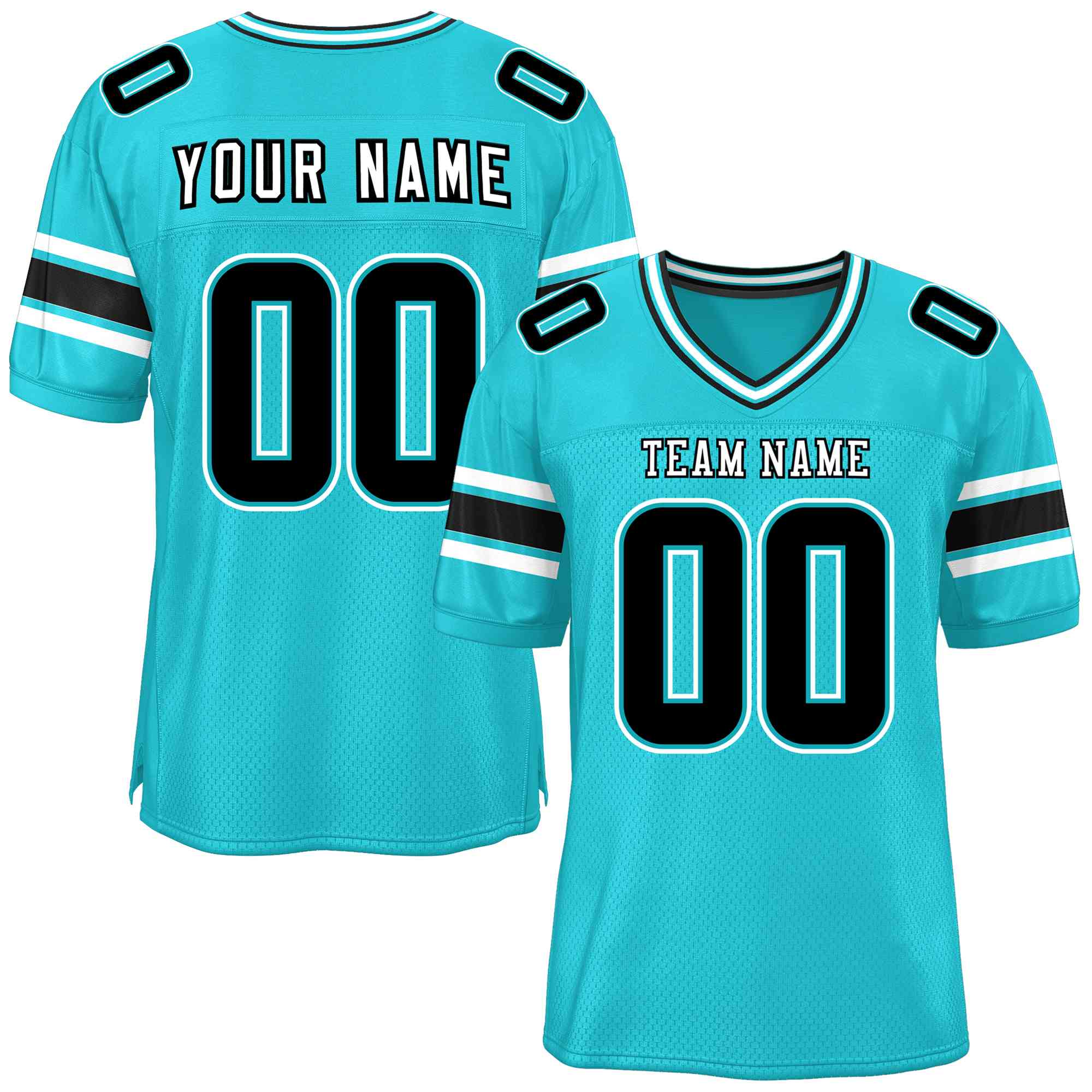 Custom Aqua Personalized Classic Authentic Football Jersey