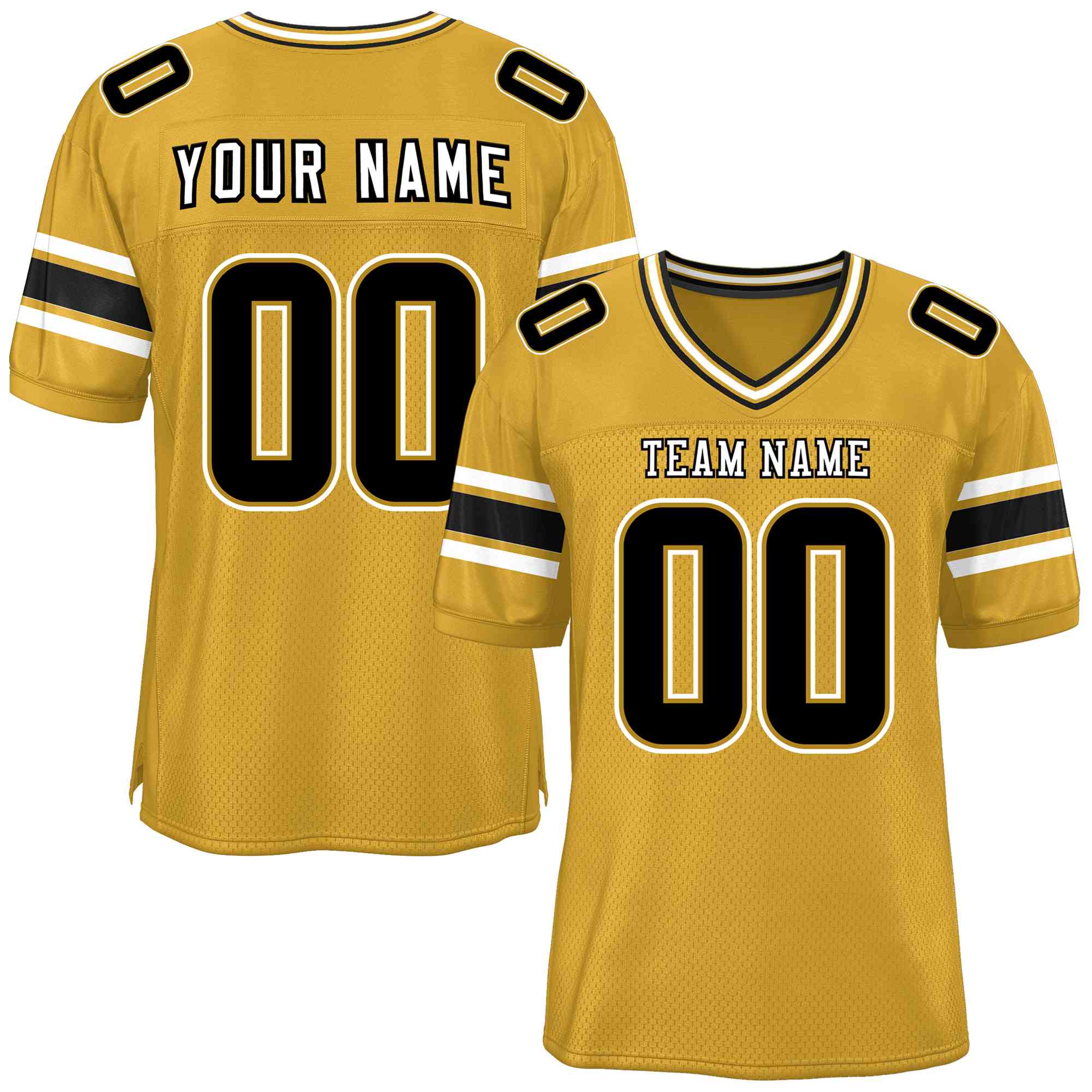 Custom Old Gold Personalized Classic Authentic Football Jersey