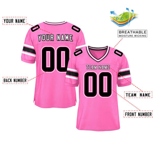 Custom Pink Personalized Classic Authentic Football Jersey