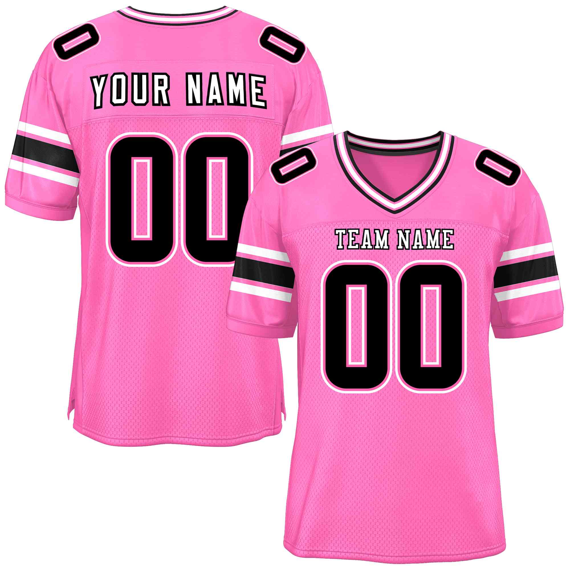 Custom Pink Personalized Classic Authentic Football Jersey