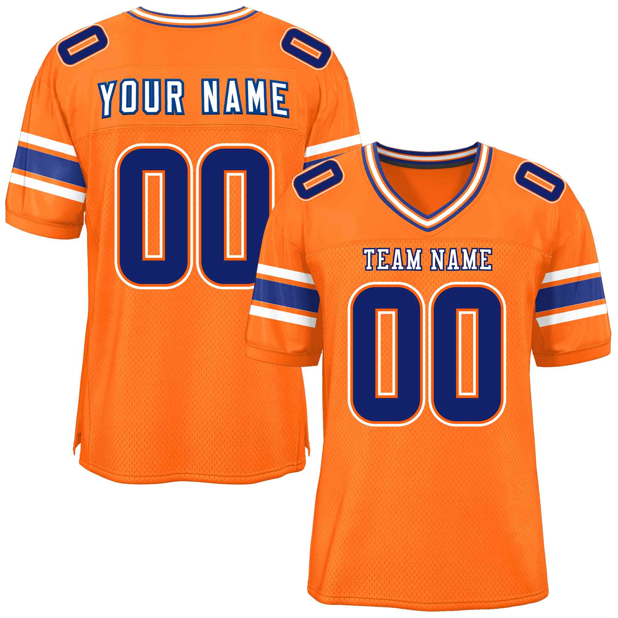 Custom Orange Personalized Classic Authentic Football Jersey