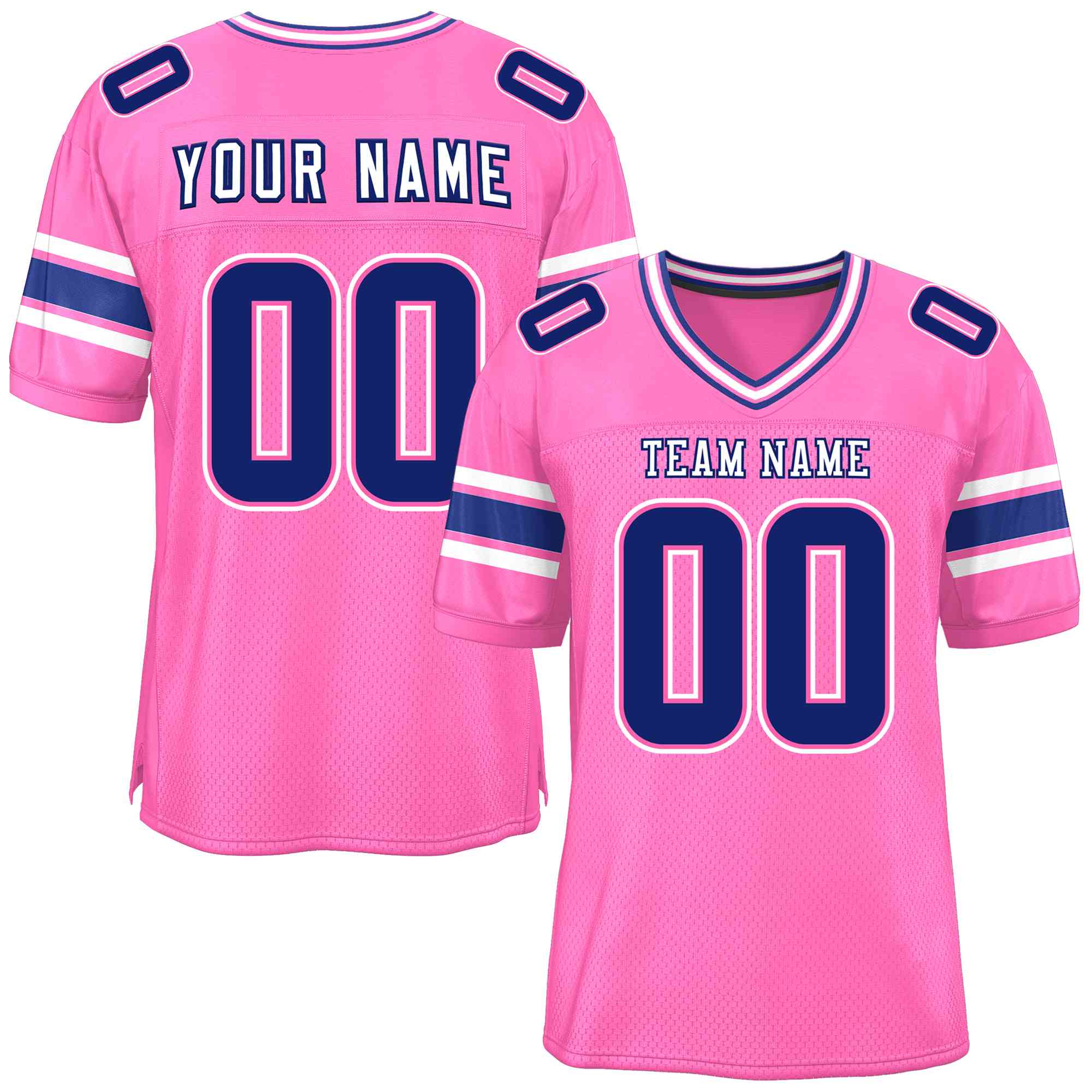 Custom Pink Personalized Classic Authentic Football Jersey