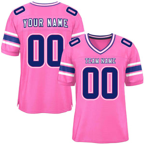 Custom Pink Personalized Classic Authentic Football Jersey