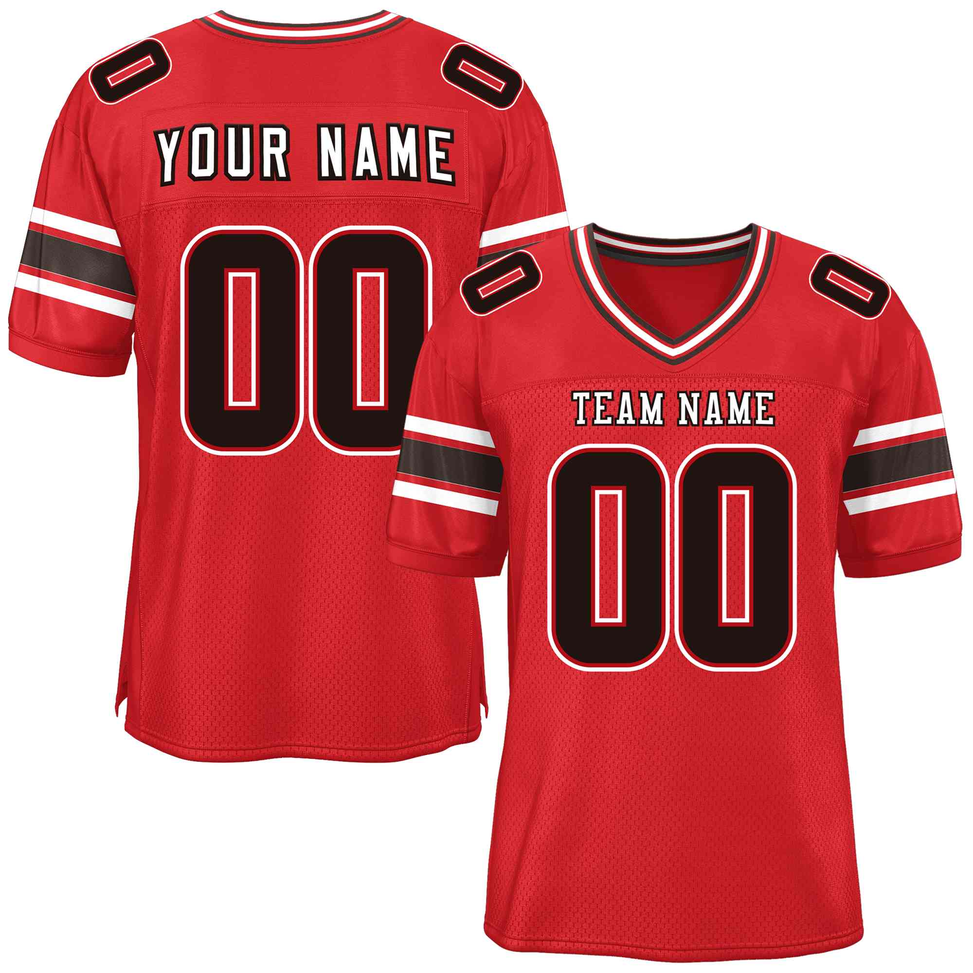 Custom Red Personalized Classic Authentic Football Jersey