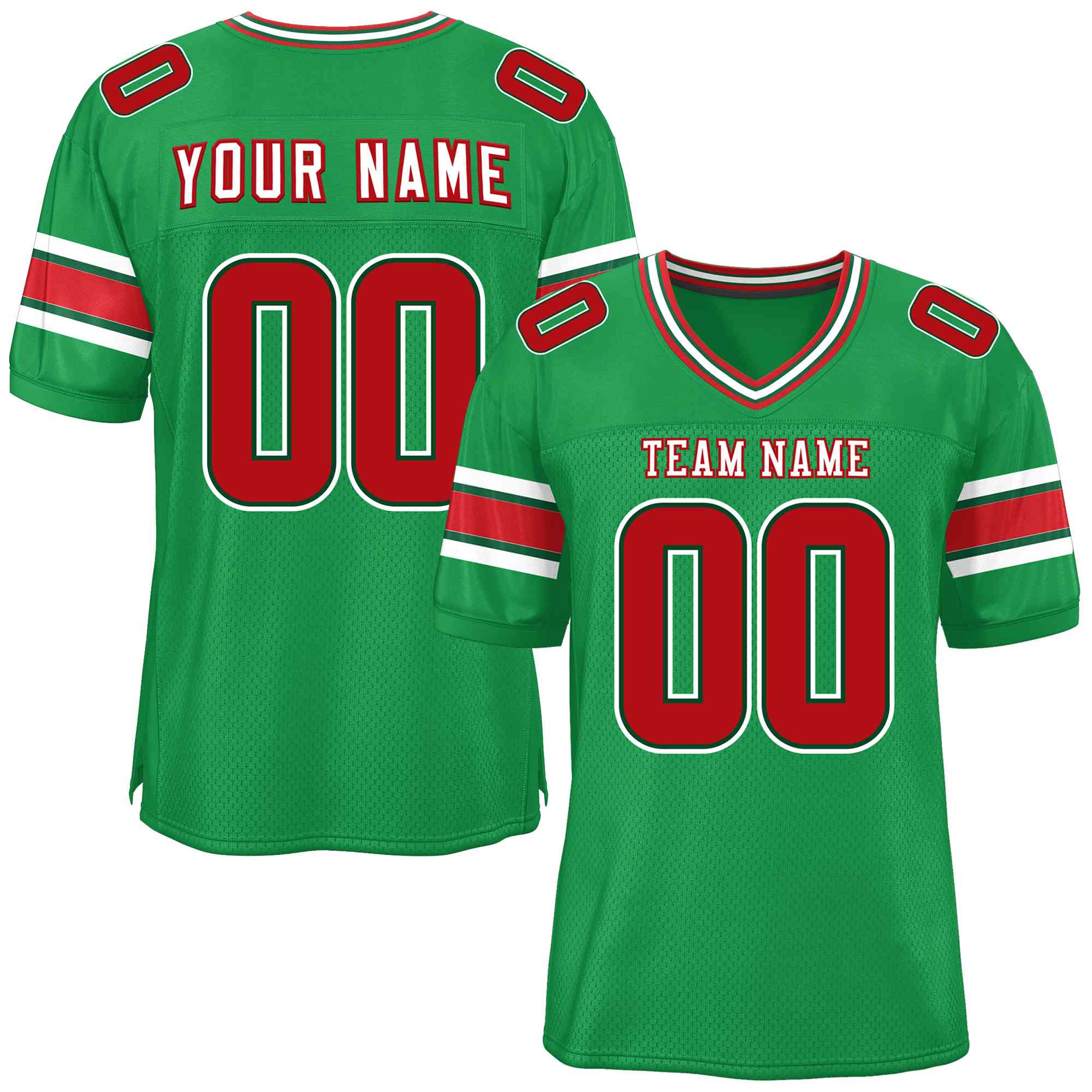 Custom Kelly Green Personalized Classic Authentic Football Jersey