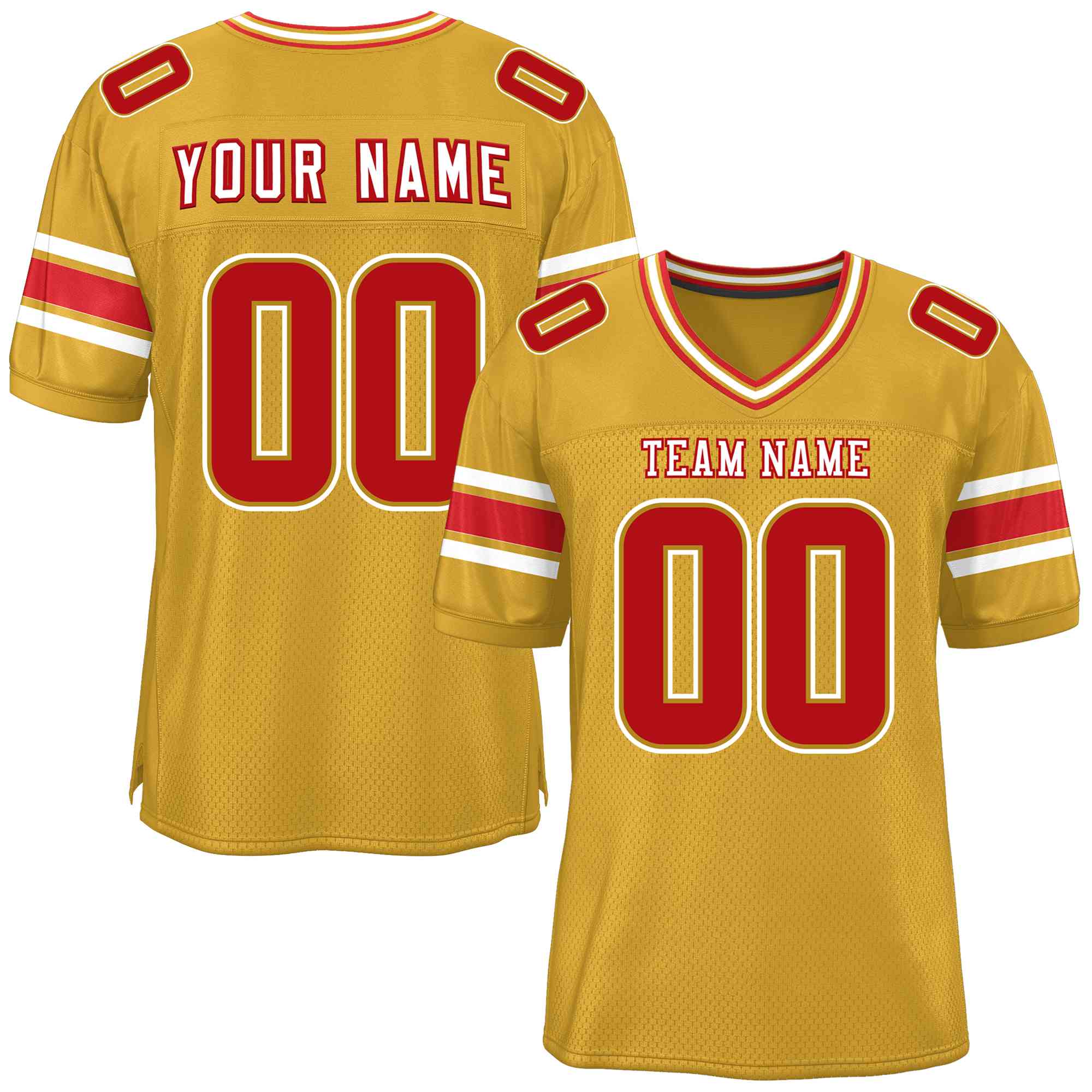 Custom Old Gold Personalized Classic Authentic Football Jersey